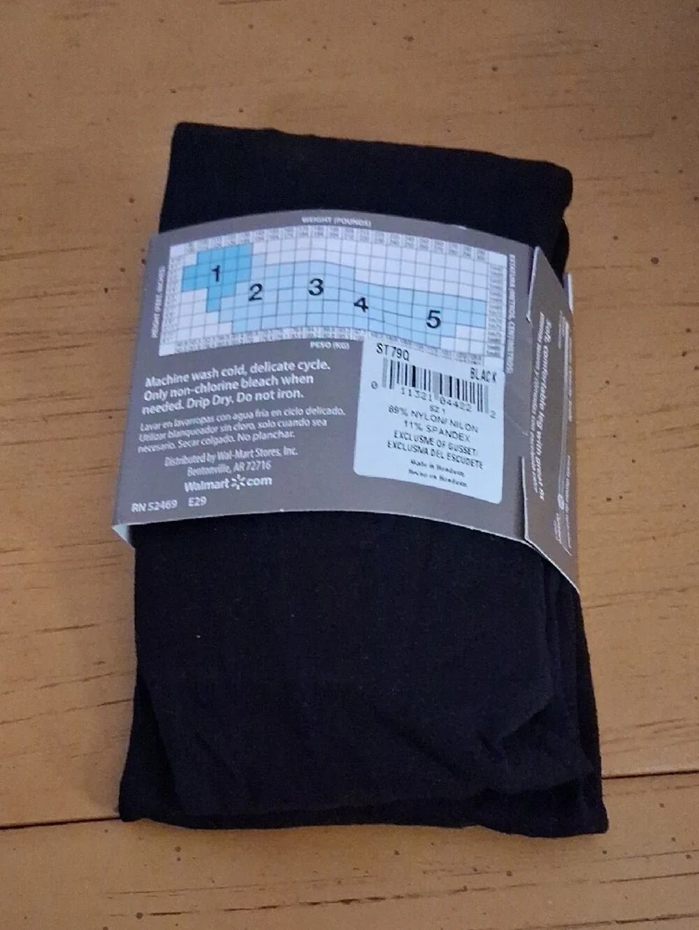 Secret Treasures Black Control Top Tights - Size 1